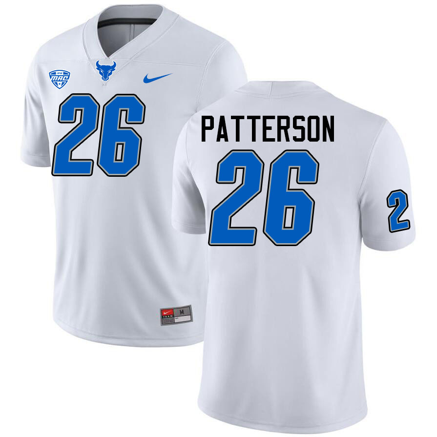 Jaret Patterson UB Bulls Jersey,University Of Buffalo Bulls #26 Jaret Patterson Jersey Youth-White